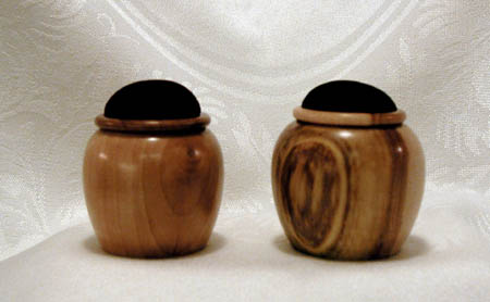 Spalted Apple, 2.25" D x 2" H, each $65.00 