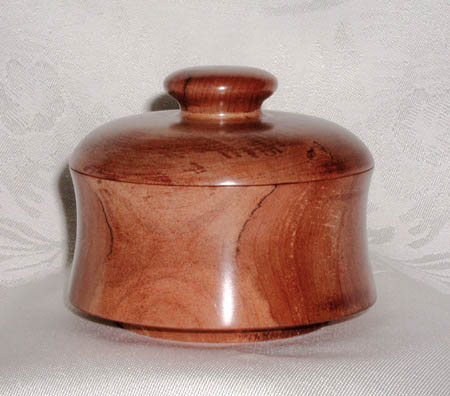 Mystery Wood, Cherry stain, 7" D, 5" H, $75.00 
