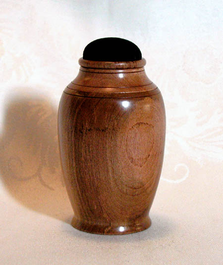 Spalted Cherry, ginger jar style, 2.5" D x 4" H, $75.00 