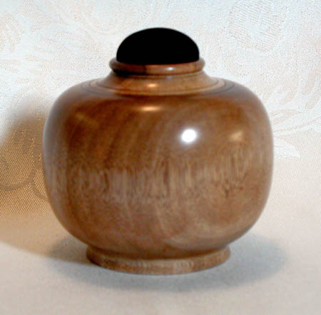 Spalted Cherry, footed round style, 4" D x 3.25" H, $75.00 
