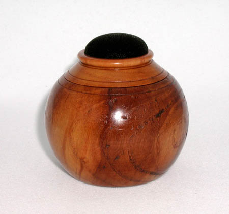 Spalted Mulberry, wormy, 3" D spherical, $75.00 